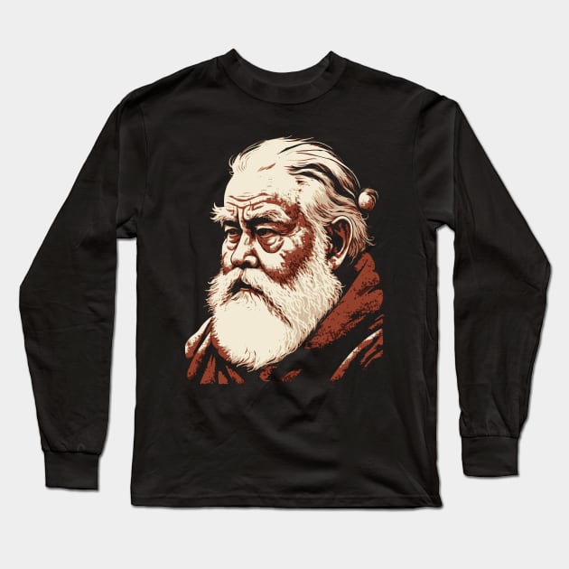 Japanese Santa Claus Long Sleeve T-Shirt by Galeaettu